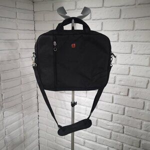 NWOT Wenger Black Zipper Closure Notebook Carry Case w/ 2 Carry Handles